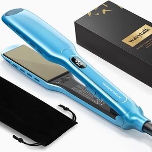 🆕 Wavytalk Blue 1.7” Wide Flat Iron Hair Straightener